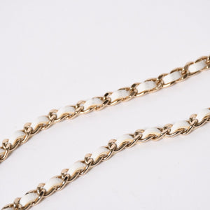 CHANEL シャネル ハートシェイプ コインパース チェーンポーチ AP2783 32番台 ココマーク ラムスキン ホワイト ゴールド金具 美品 中古 4a007174