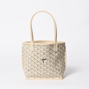 新品同様品 GOYARD ゴヤール トートバッグ Anjou Mini アンジュ ミニ アイボリー サンド ブラック ブラウン リバーシブル 中古 4a007152