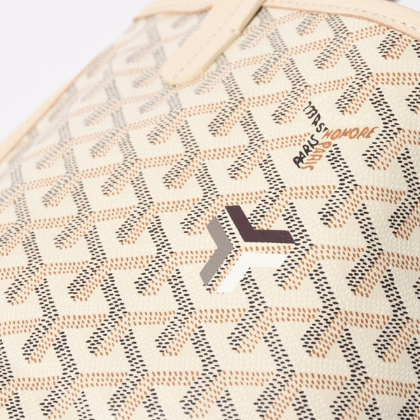 新品同様品 GOYARD ゴヤール トートバッグ Anjou Mini アンジュ ミニ アイボリー サンド ブラック ブラウン リバーシブル 中古 4a007152