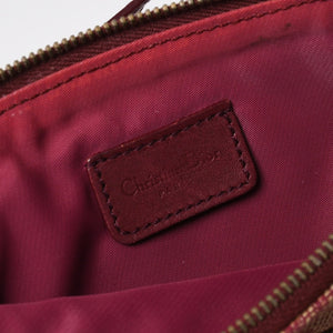 Christian Dior クリスチャンディオール サドルバッグ トロッター レッド 総柄 コットンキャンバス ショルダーバッグ 美品 中古 4a007167
