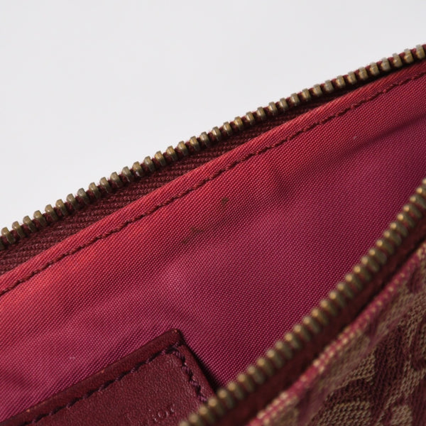 Christian Dior クリスチャンディオール サドルバッグ トロッター レッド 総柄 コットンキャンバス ショルダーバッグ 美品 中古 4a007167