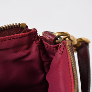 Christian Dior クリスチャンディオール サドルバッグ トロッター レッド 総柄 コットンキャンバス ショルダーバッグ 美品 中古 4a007167