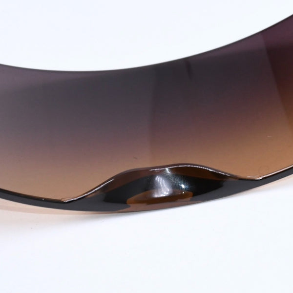 極美品 MM6 Maison Margiela エムエム6 メゾン マルジェラ ラップアラウンド サングラス S28YC0007 サイズ138□00 110 ブラウン 中古 4a007031