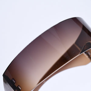 極美品 MM6 Maison Margiela エムエム6 メゾン マルジェラ ラップアラウンド サングラス S28YC0007 サイズ138□00 110 ブラウン 中古 4a007031