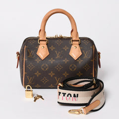 極美品 LOUIS VUITTON ルイヴィトン スピーディ20 バンドリエール 2WAYバッグ M46234 モノグラム ブラウン 中古 4a007182