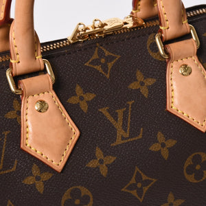 極美品 LOUIS VUITTON ルイヴィトン スピーディ20 バンドリエール 2WAYバッグ M46234 モノグラム ブラウン 中古 4a007182