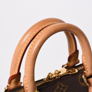 極美品 LOUIS VUITTON ルイヴィトン スピーディ20 バンドリエール 2WAYバッグ M46234 モノグラム ブラウン 中古 4a007182
