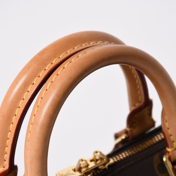 極美品 LOUIS VUITTON ルイヴィトン スピーディ20 バンドリエール 2WAYバッグ M46234 モノグラム ブラウン 中古 4a007182