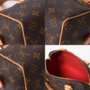 極美品 LOUIS VUITTON ルイヴィトン スピーディ20 バンドリエール 2WAYバッグ M46234 モノグラム ブラウン 中古 4a007182