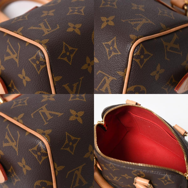 極美品 LOUIS VUITTON ルイヴィトン スピーディ20 バンドリエール 2WAYバッグ M46234 モノグラム ブラウン 中古 4a007182