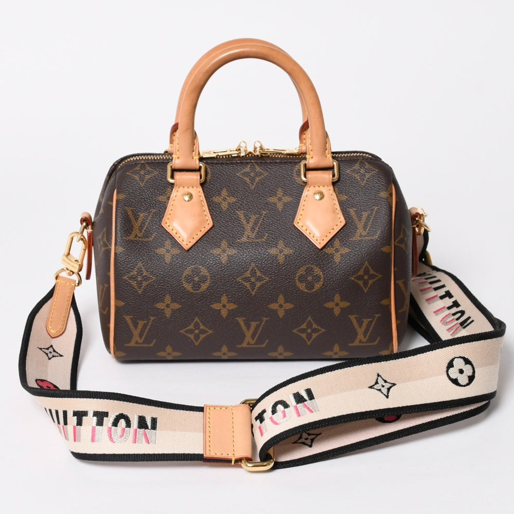 極美品 LOUIS VUITTON ルイヴィトン スピーディ20 バンドリエール 2WAYバッグ M46234 モノグラム ブラウン 中古 4a007182