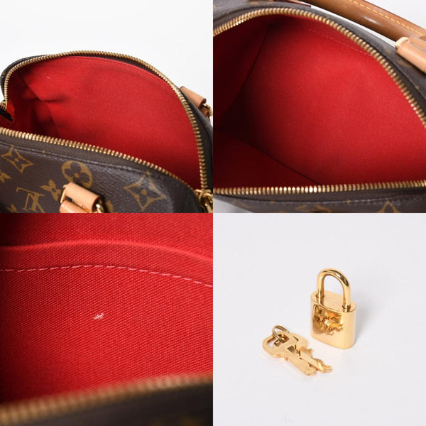 極美品 LOUIS VUITTON ルイヴィトン スピーディ20 バンドリエール 2WAYバッグ M46234 モノグラム ブラウン 中古 4a007182