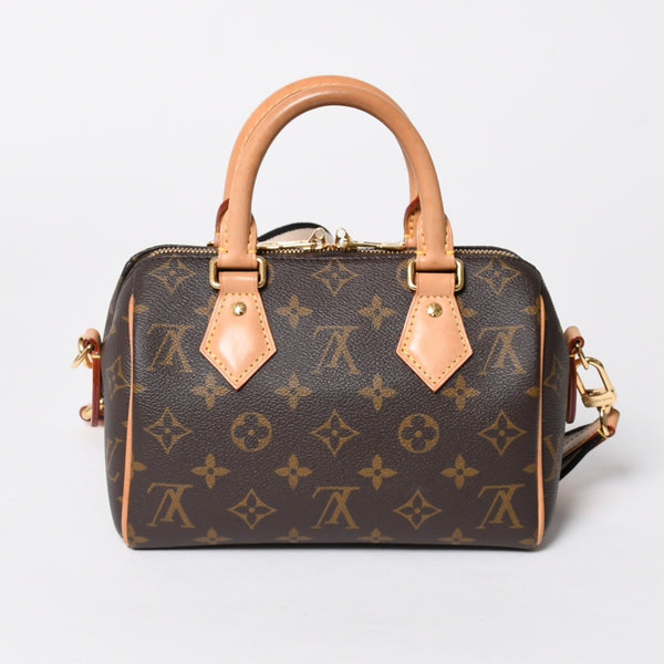 極美品 LOUIS VUITTON ルイヴィトン スピーディ20 バンドリエール 2WAYバッグ M46234 モノグラム ブラウン 中古 4a007182