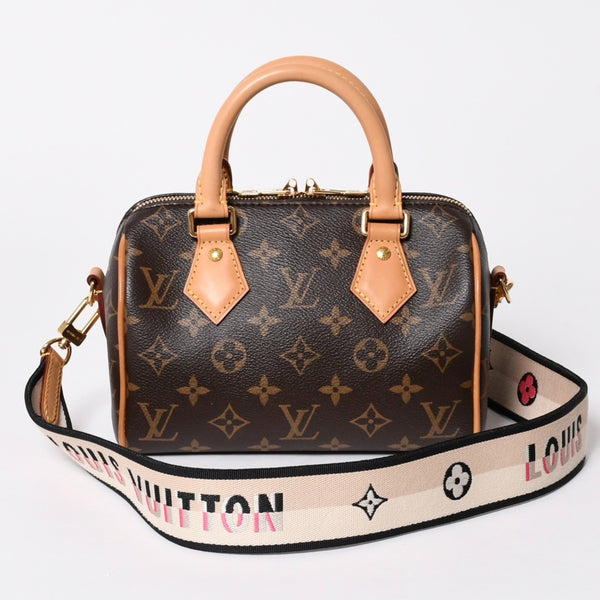 極美品 LOUIS VUITTON ルイヴィトン スピーディ20 バンドリエール 2WAYバッグ M46234 モノグラム ブラウン 中古 4a007191