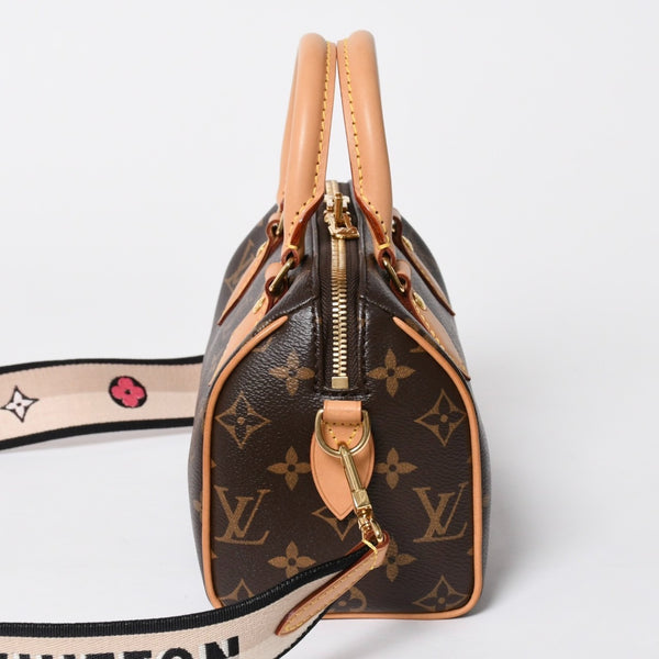極美品 LOUIS VUITTON ルイヴィトン スピーディ20 バンドリエール 2WAYバッグ M46234 モノグラム ブラウン 中古 4a007191