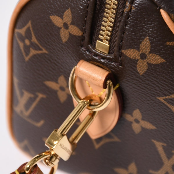 極美品 LOUIS VUITTON ルイヴィトン スピーディ20 バンドリエール 2WAYバッグ M46234 モノグラム ブラウン 中古 4a007191