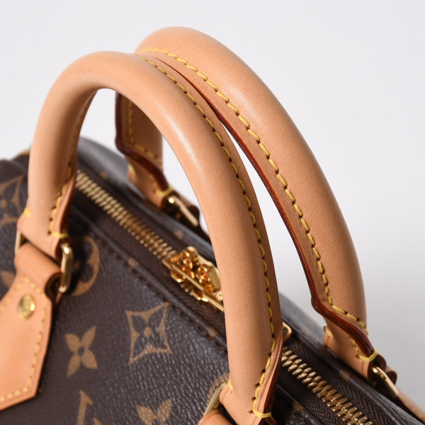 極美品 LOUIS VUITTON ルイヴィトン スピーディ20 バンドリエール 2WAYバッグ M46234 モノグラム ブラウン 中古 4a007191