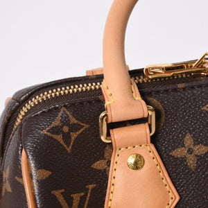 極美品 LOUIS VUITTON ルイヴィトン スピーディ20 バンドリエール 2WAYバッグ M46234 モノグラム ブラウン 中古 4a007191