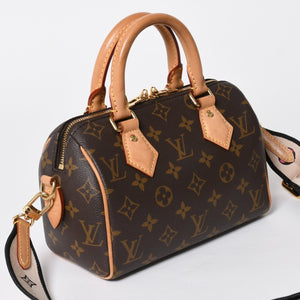 極美品 LOUIS VUITTON ルイヴィトン スピーディ20 バンドリエール 2WAYバッグ M46234 モノグラム ブラウン 中古 4a007182