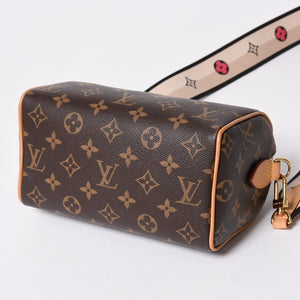 極美品 LOUIS VUITTON ルイヴィトン スピーディ20 バンドリエール 2WAYバッグ M46234 モノグラム ブラウン 中古 4a007191