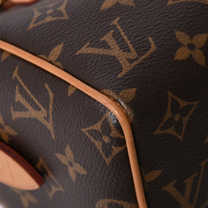 極美品 LOUIS VUITTON ルイヴィトン スピーディ20 バンドリエール 2WAYバッグ M46234 モノグラム ブラウン 中古 4a007191