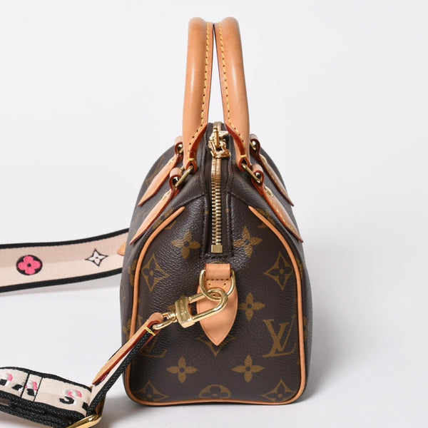 極美品 LOUIS VUITTON ルイヴィトン スピーディ20 バンドリエール 2WAYバッグ M46234 モノグラム ブラウン 中古 4a007182