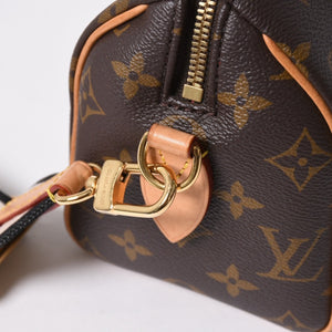 極美品 LOUIS VUITTON ルイヴィトン スピーディ20 バンドリエール 2WAYバッグ M46234 モノグラム ブラウン 中古 4a007182