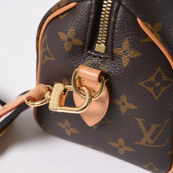 極美品 LOUIS VUITTON ルイヴィトン スピーディ20 バンドリエール 2WAYバッグ M46234 モノグラム ブラウン 中古 4a007182