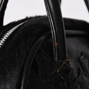 極美品 CHROME HEARTS クロムハーツ TINY GYM BAG タイニー ジムバッグ セメタリークロスパッチ 10パッチ ハラコ シルバー925 中古 4b012199