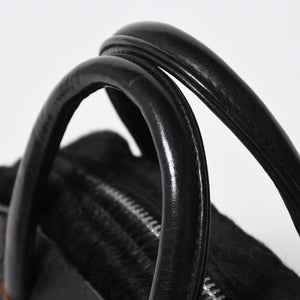 極美品 CHROME HEARTS クロムハーツ TINY GYM BAG タイニー ジムバッグ セメタリークロスパッチ 10パッチ ハラコ シルバー925 中古 4b012199