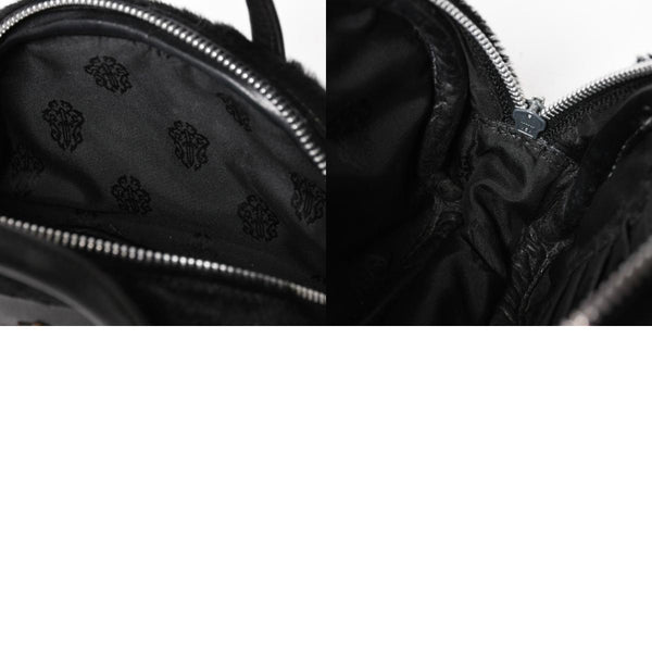 極美品 CHROME HEARTS クロムハーツ TINY GYM BAG タイニー ジムバッグ セメタリークロスパッチ 10パッチ ハラコ シルバー925 中古 4b012199
