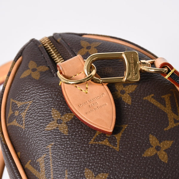 極美品 LOUIS VUITTON ルイヴィトン スピーディ20 バンドリエール 2WAYバッグ M46234 モノグラム ブラウン 中古 4a007182
