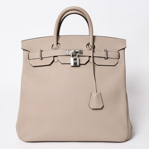 極美品 HERMES エルメス オータクロア40 ハンドバッグ トゥルティエールグレー トリヨンクレマンス SV シルバー金具 X刻印 中古 4a007187