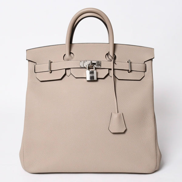 極美品 HERMES エルメス オータクロア40 ハンドバッグ トゥルティエールグレー トリヨンクレマンス SV シルバー金具 X刻印 中古 4a007187