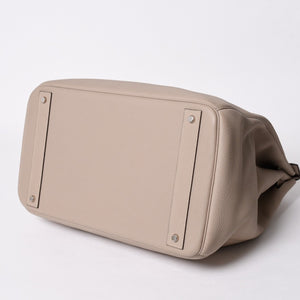 極美品 HERMES エルメス オータクロア40 ハンドバッグ トゥルティエールグレー トリヨンクレマンス SV シルバー金具 X刻印 中古 4a007187