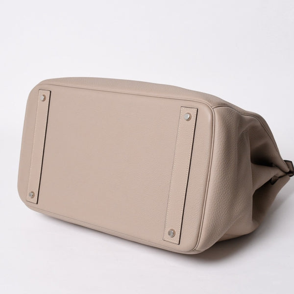 極美品 HERMES エルメス オータクロア40 ハンドバッグ トゥルティエールグレー トリヨンクレマンス SV シルバー金具 X刻印 中古 4a007187
