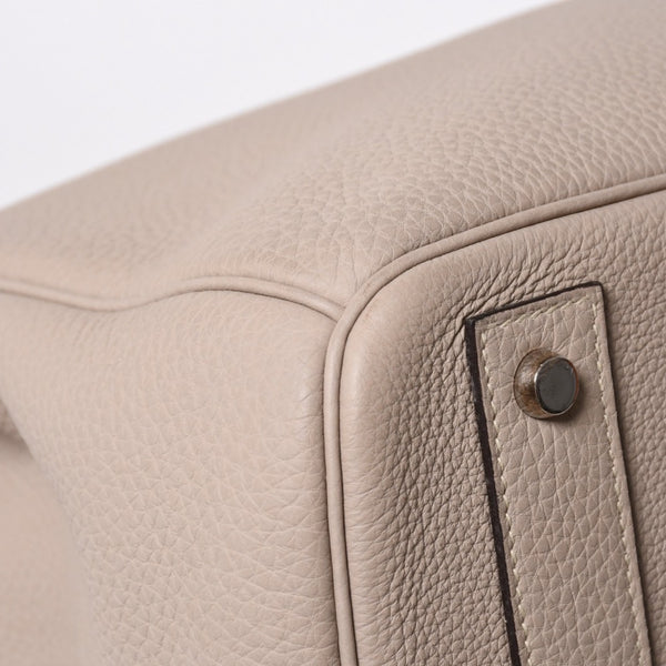 極美品 HERMES エルメス オータクロア40 ハンドバッグ トゥルティエールグレー トリヨンクレマンス SV シルバー金具 X刻印 中古 4a007187