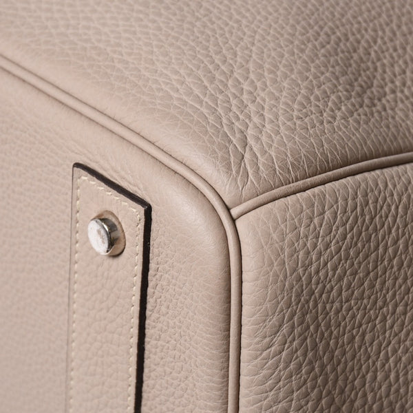 極美品 HERMES エルメス オータクロア40 ハンドバッグ トゥルティエールグレー トリヨンクレマンス SV シルバー金具 X刻印 中古 4a007187