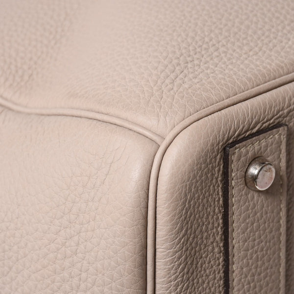 極美品 HERMES エルメス オータクロア40 ハンドバッグ トゥルティエールグレー トリヨンクレマンス SV シルバー金具 X刻印 中古 4a007187
