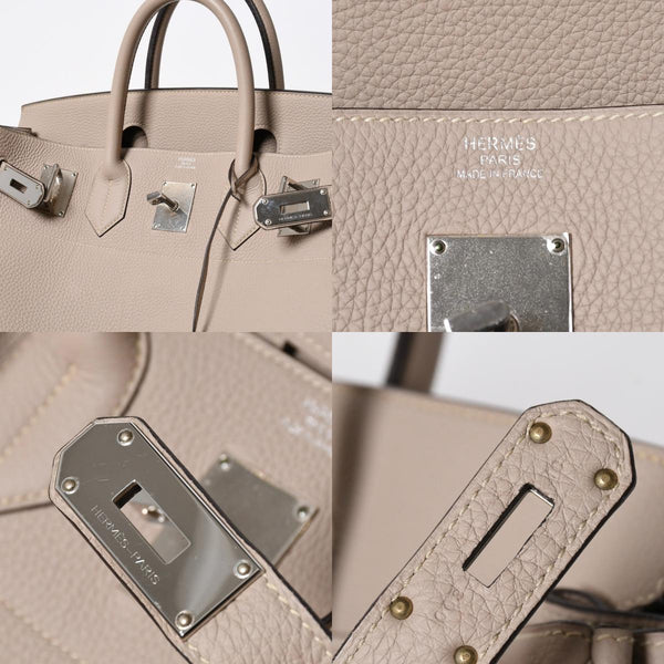 極美品 HERMES エルメス オータクロア40 ハンドバッグ トゥルティエールグレー トリヨンクレマンス SV シルバー金具 X刻印 中古 4a007187