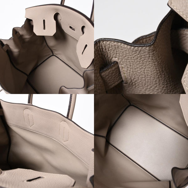 極美品 HERMES エルメス オータクロア40 ハンドバッグ トゥルティエールグレー トリヨンクレマンス SV シルバー金具 X刻印 中古 4a007187
