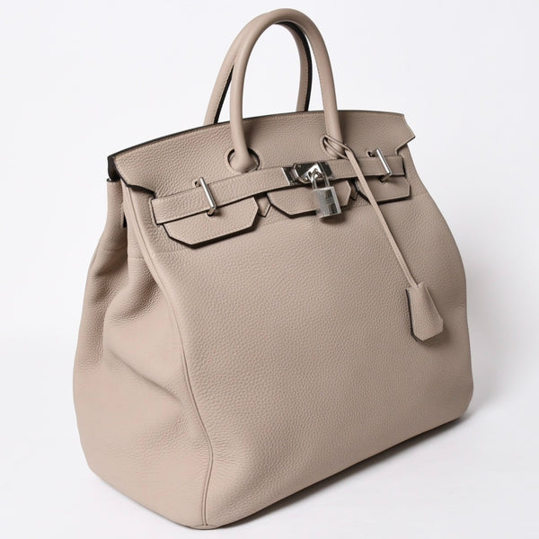 極美品 HERMES エルメス オータクロア40 ハンドバッグ トゥルティエールグレー トリヨンクレマンス SV シルバー金具 X刻印 中古 4a007187