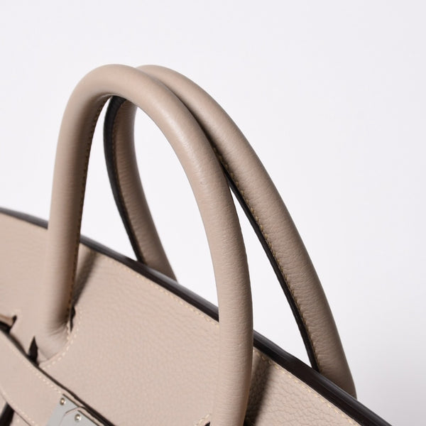 極美品 HERMES エルメス オータクロア40 ハンドバッグ トゥルティエールグレー トリヨンクレマンス SV シルバー金具 X刻印 中古 4a007187