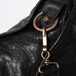 極美品 BALENCIAGA バレンシアガ ジャイアント シティ ハンドバッグ 281770 2WAY ブラック ラムスキン ローズゴールド金具 中古 4a007118