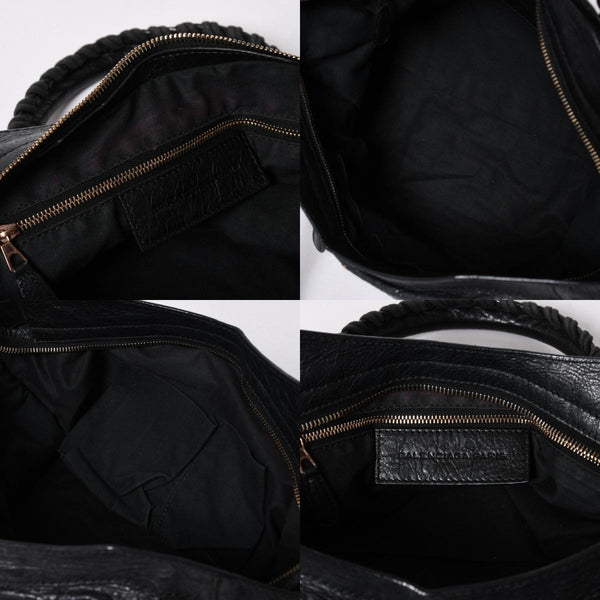 極美品 BALENCIAGA バレンシアガ ジャイアント シティ ハンドバッグ 281770 2WAY ブラック ラムスキン ローズゴールド金具 中古 4a007118