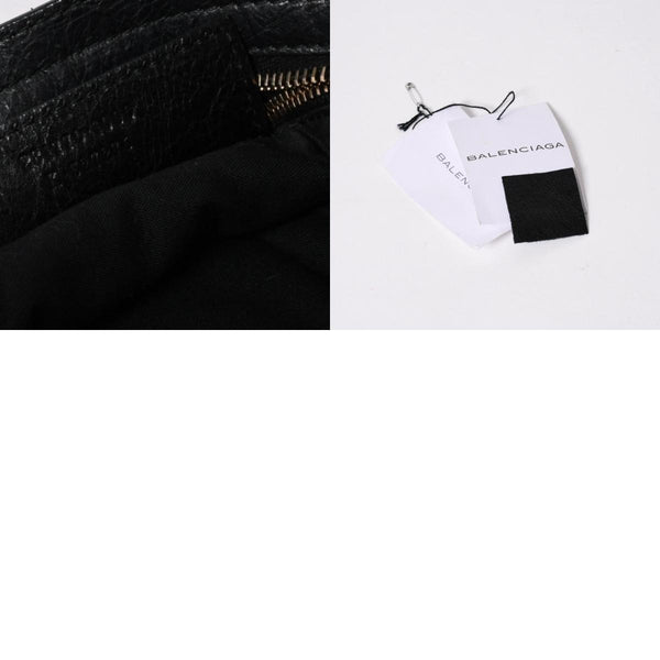極美品 BALENCIAGA バレンシアガ ジャイアント シティ ハンドバッグ 281770 2WAY ブラック ラムスキン ローズゴールド金具 中古 4a007118