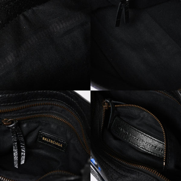 極美品 BALENCIAGA バレンシアガ 2WAY ハンドバッグ ショルダーバッグ CLASSIC CITY クラシック シティ 300295 ブラック ブルー パープル 中古 4a007141