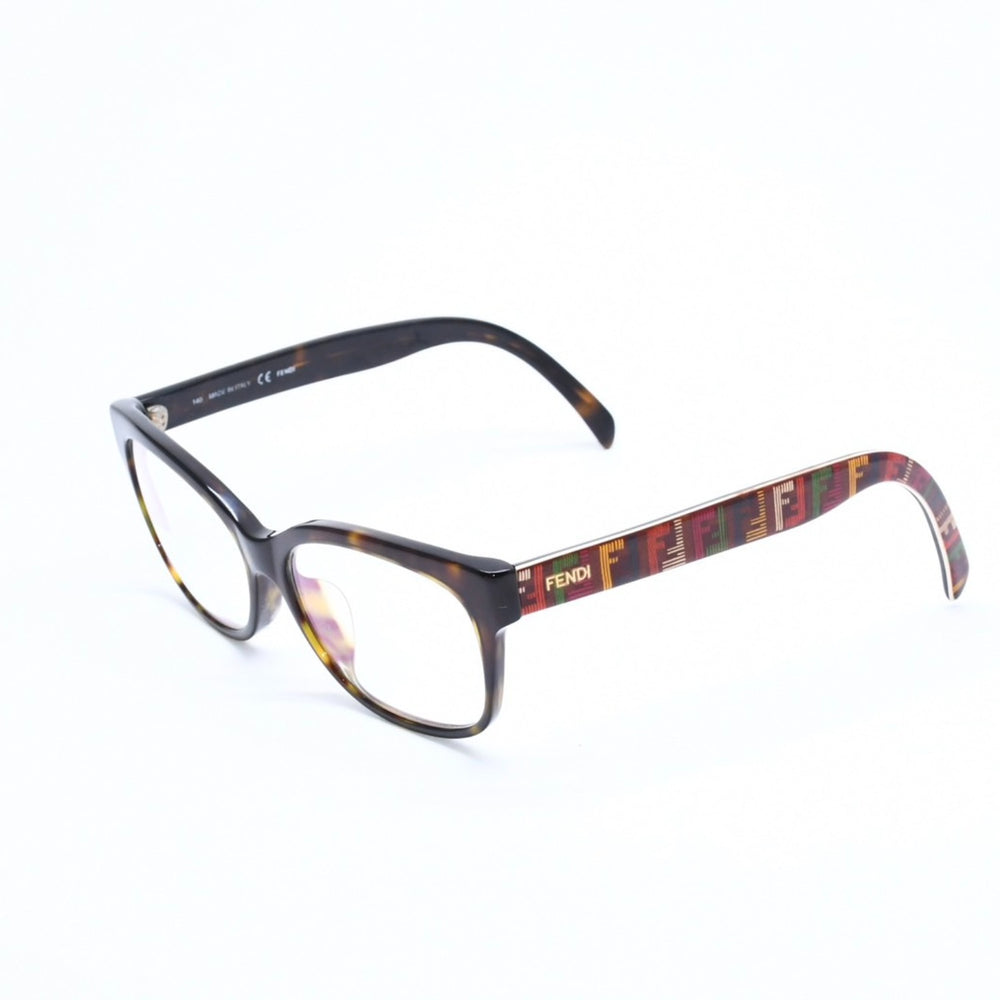 FENDI Glasses Eyewear FF Logo Brown Multicolor F 1008A Size 140 Good Condition Used 4a008286