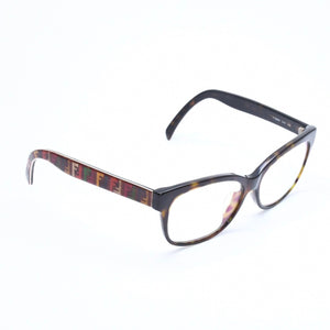 FENDI フェンディ 眼鏡 メガネ アイウェア FFロゴ ブラウン マルチカラー F 1008A サイズ140 美品 中古 4a008286