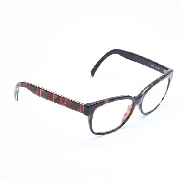 FENDI フェンディ 眼鏡 メガネ アイウェア FFロゴ ブラウン マルチカラー F 1008A サイズ140 美品 中古 4a008286